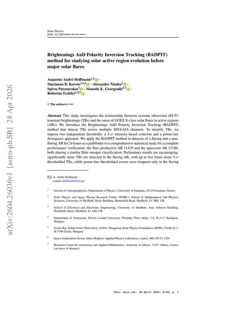 First page
