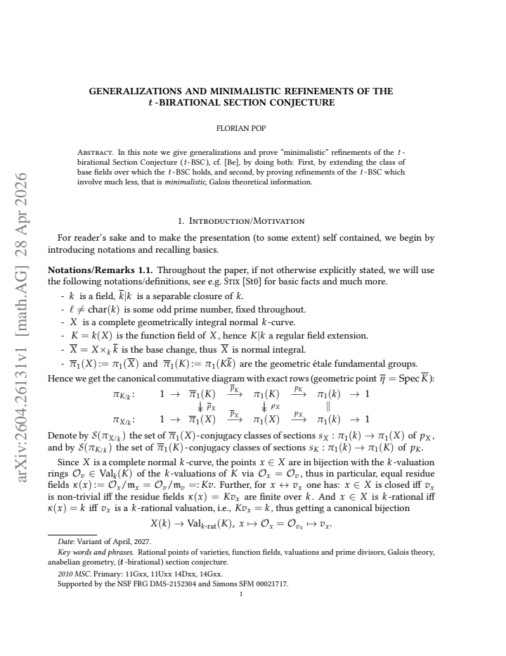 First page
