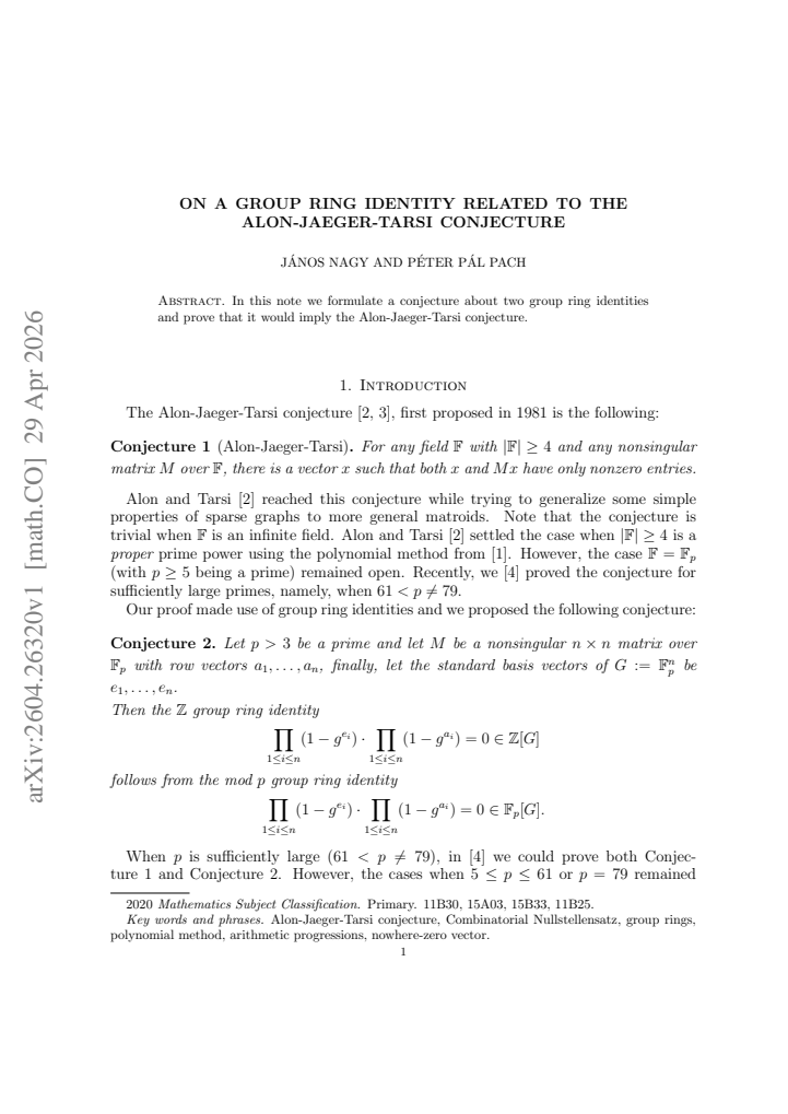 First page