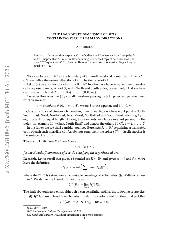 First page