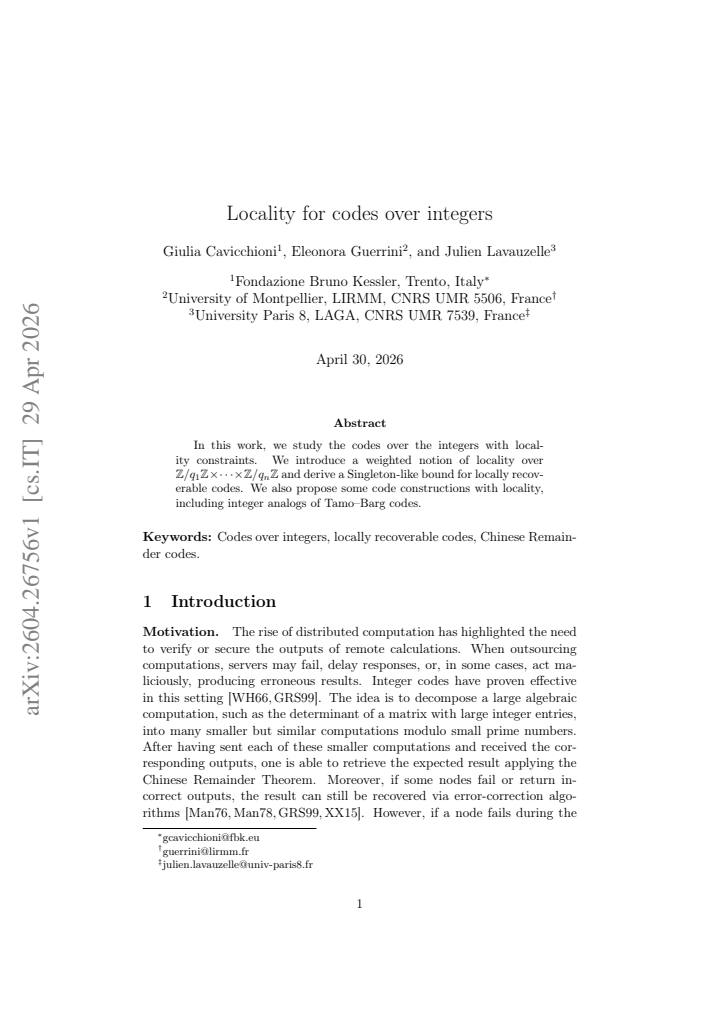 First page