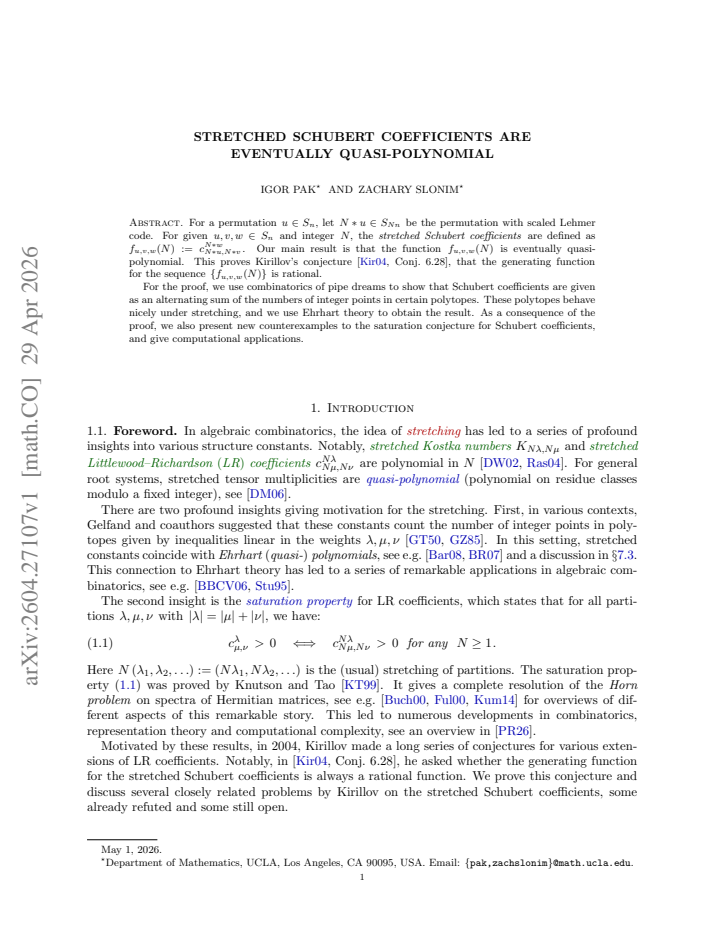 First page
