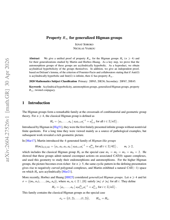 First page