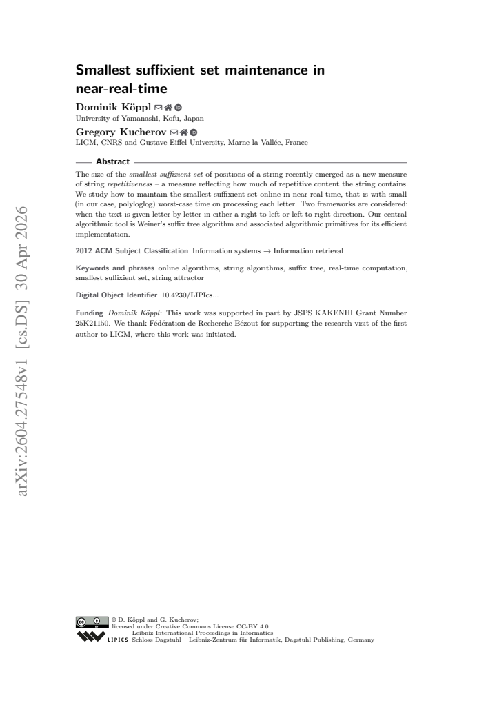 First page