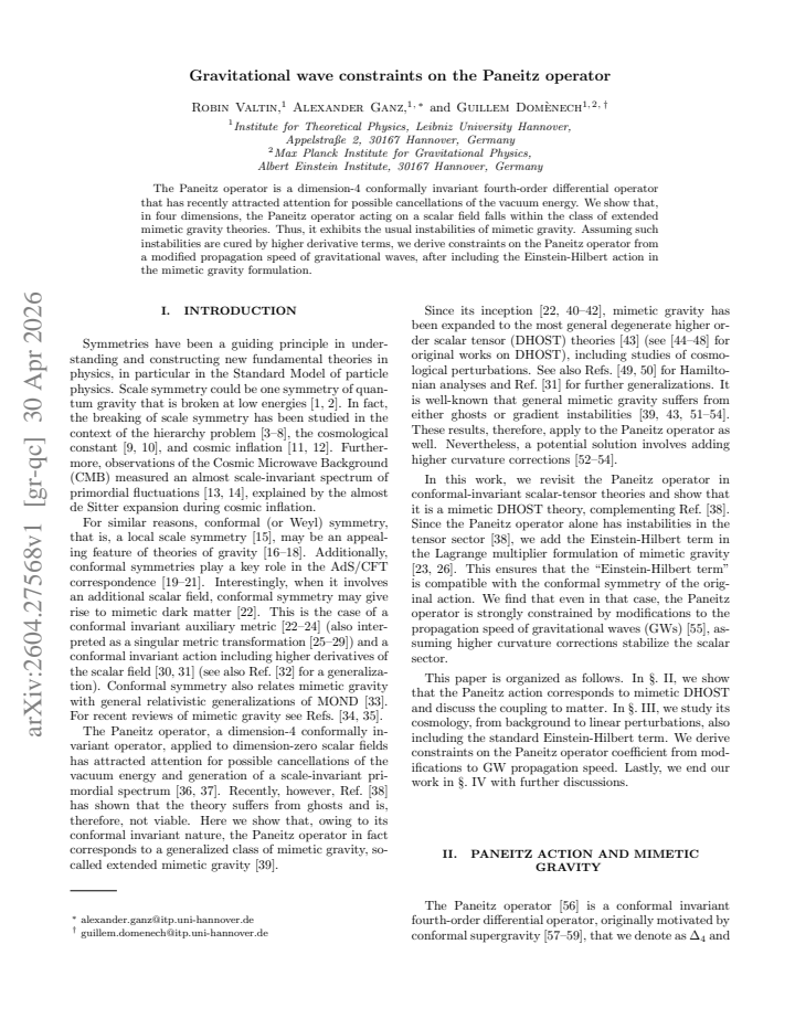 First page