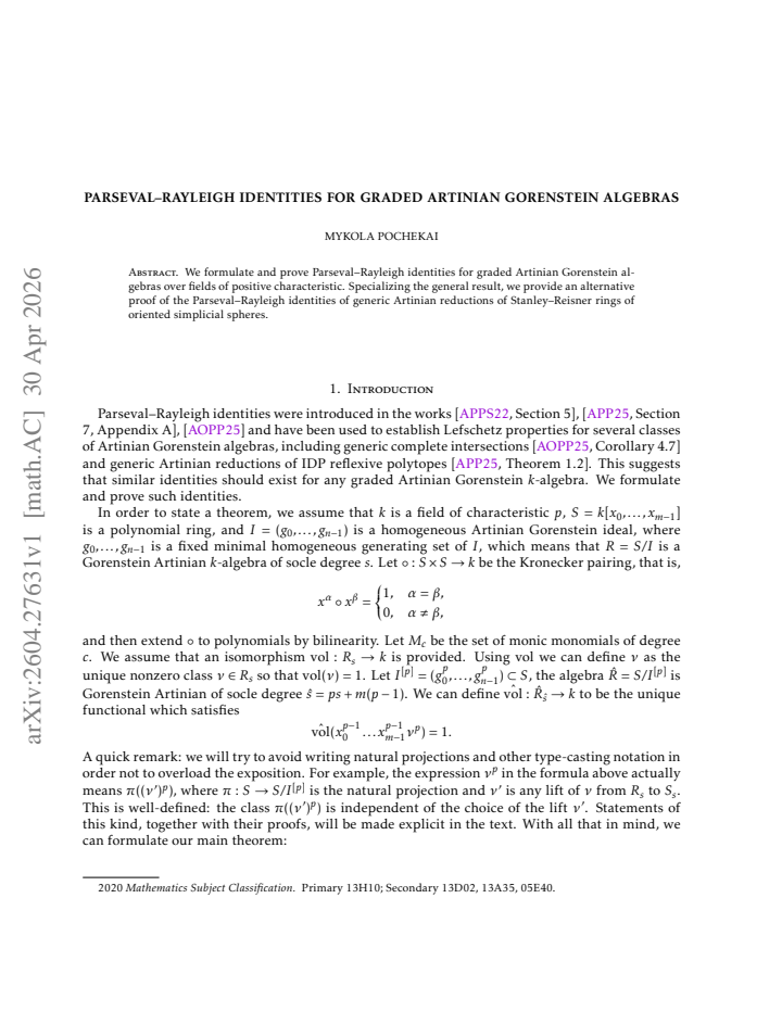 First page