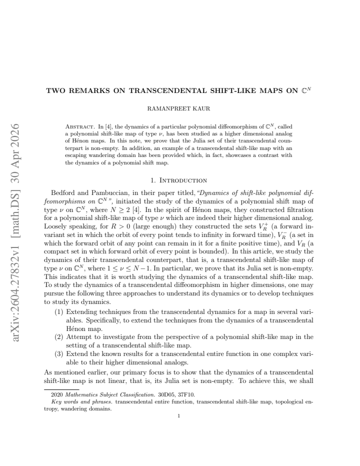 First page