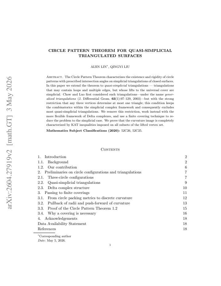 First page