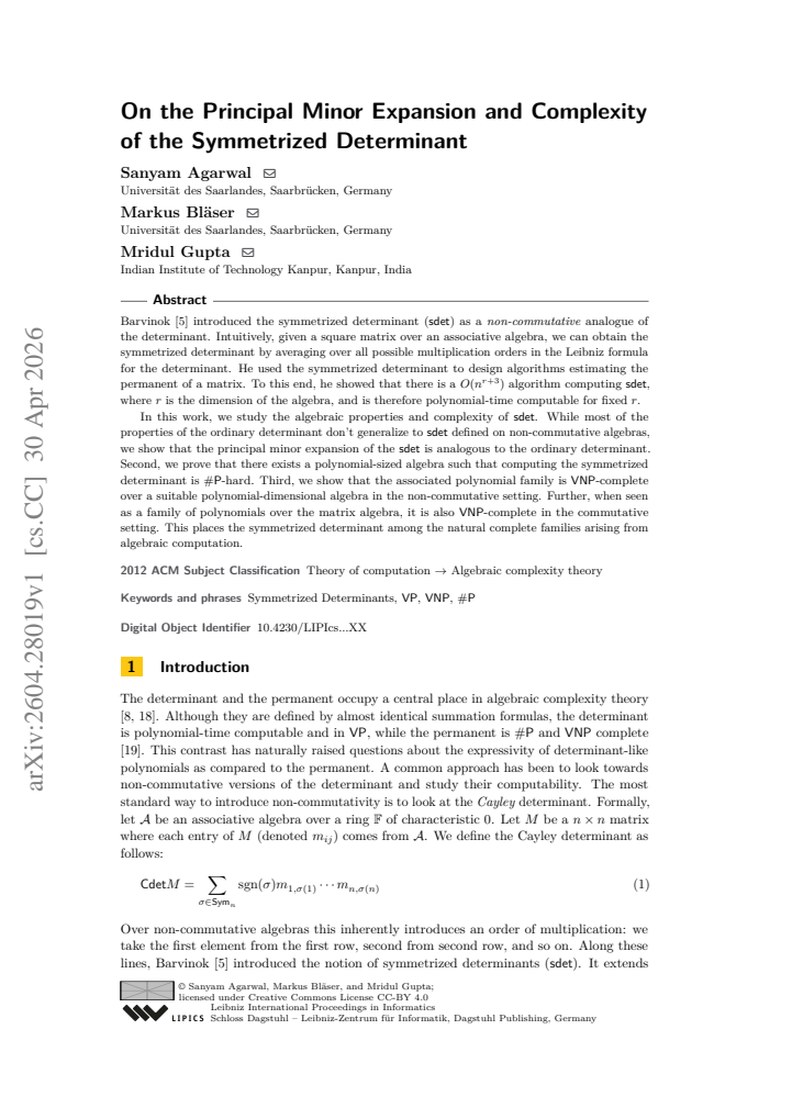 First page