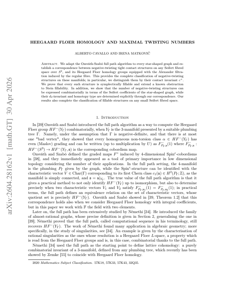 First page