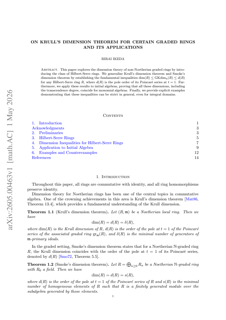 First page