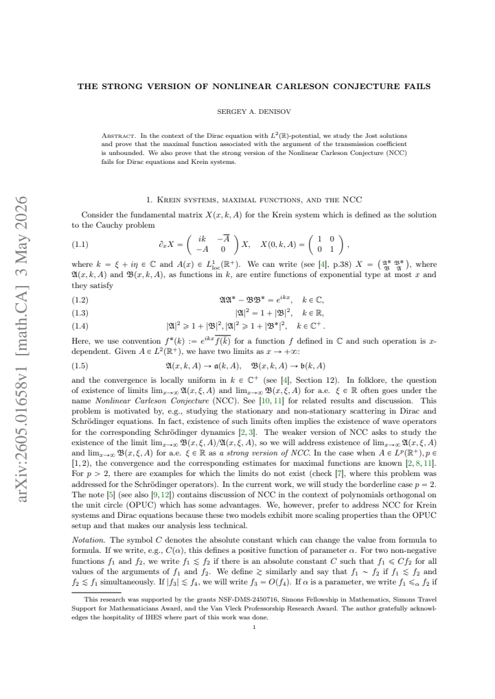 First page