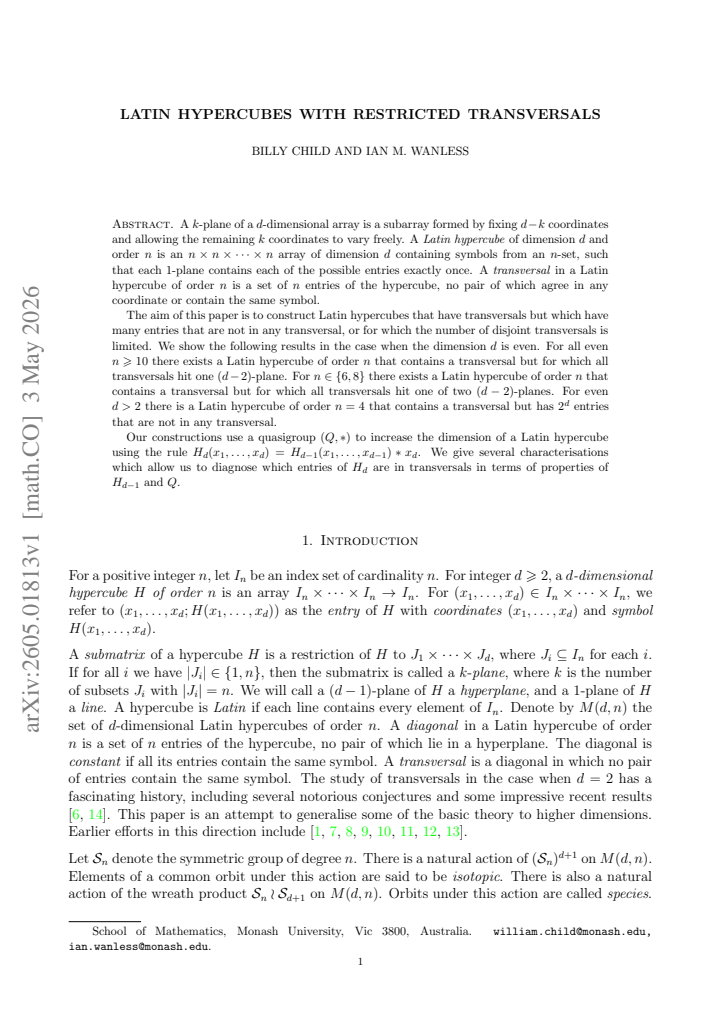 First page