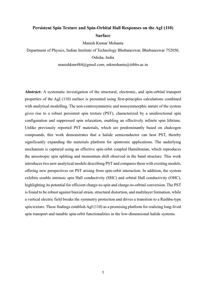 First page