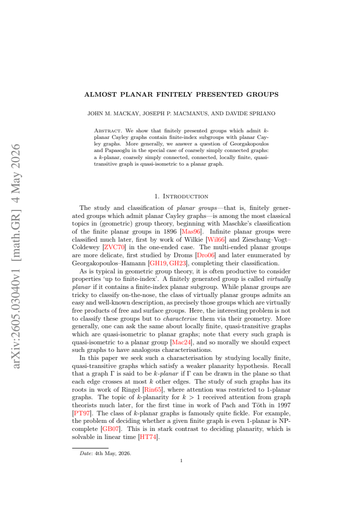 First page