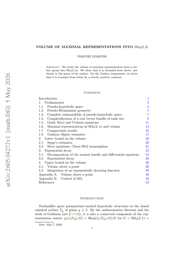 First page