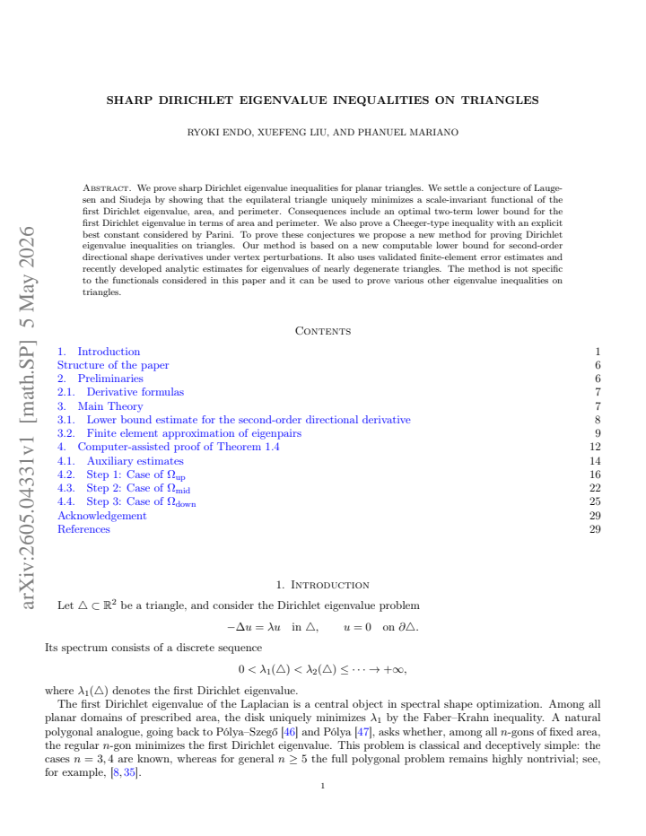 First page