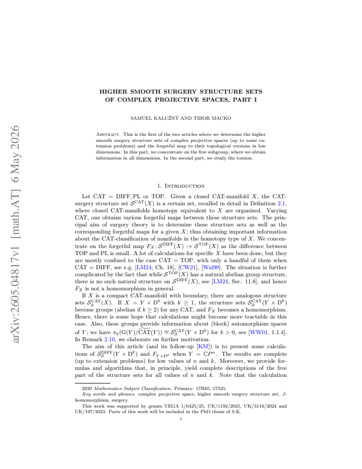 First page