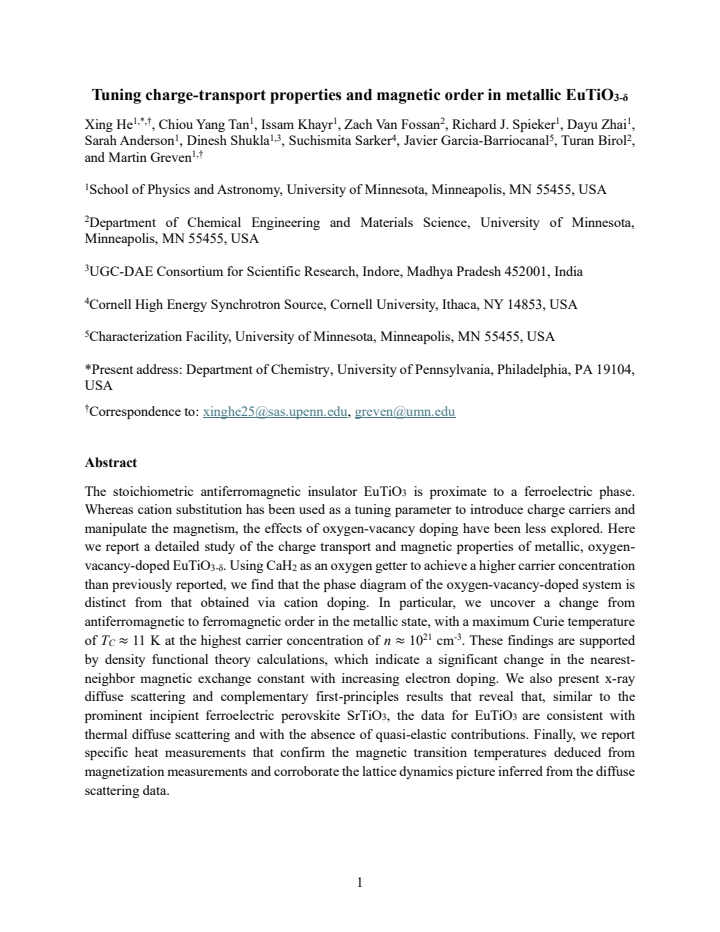 First page