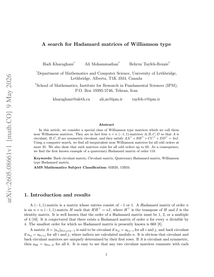 First page