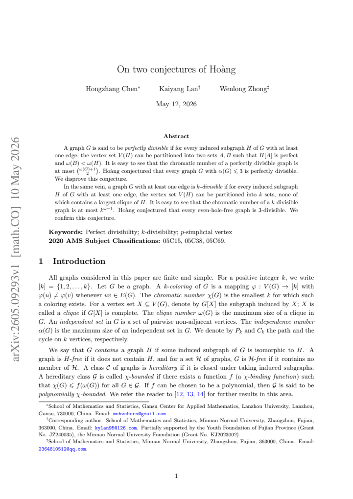 First page