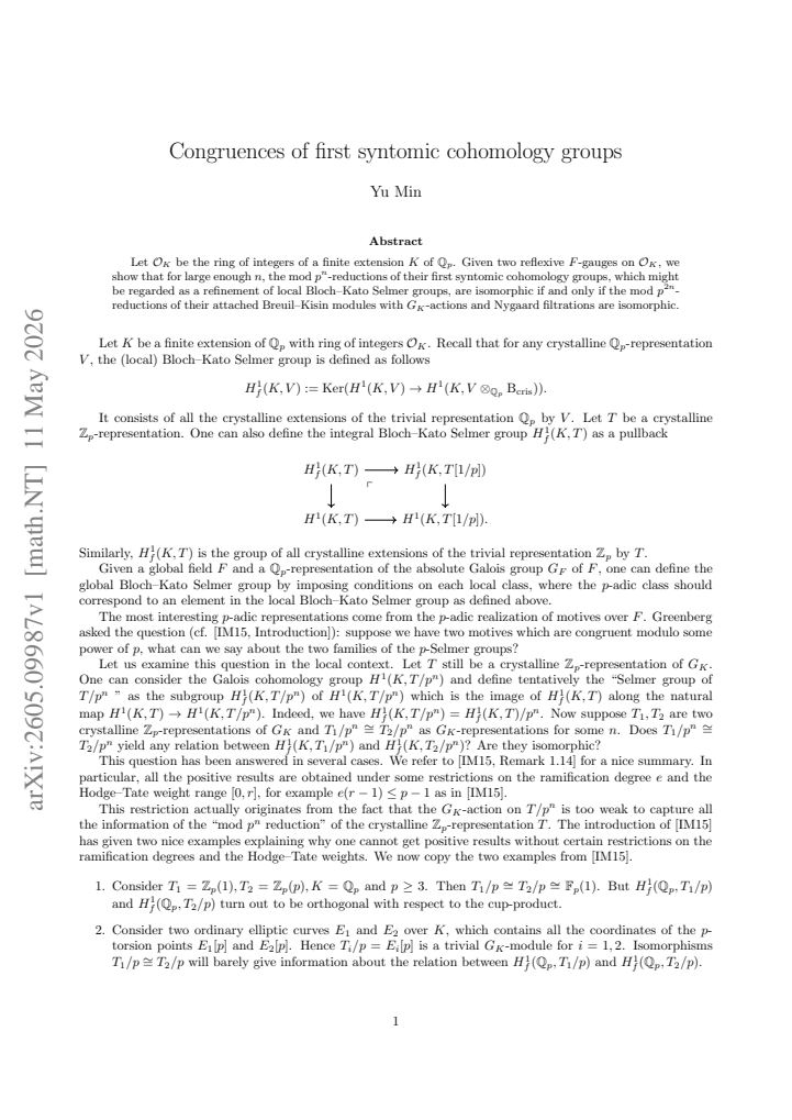 First page