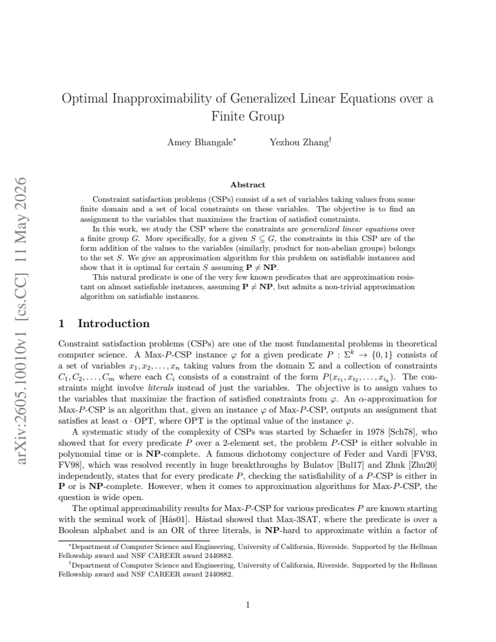 First page