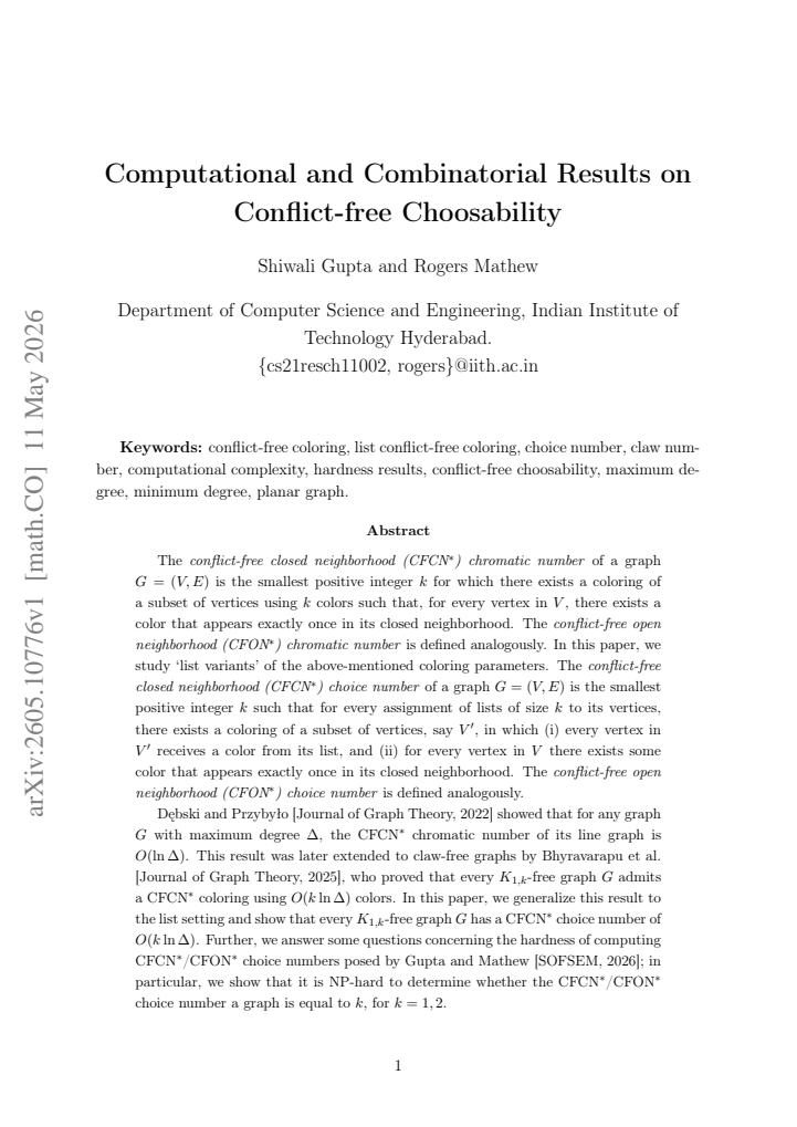 First page