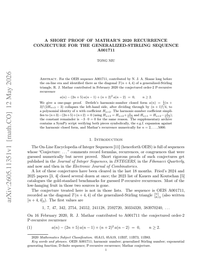 First page