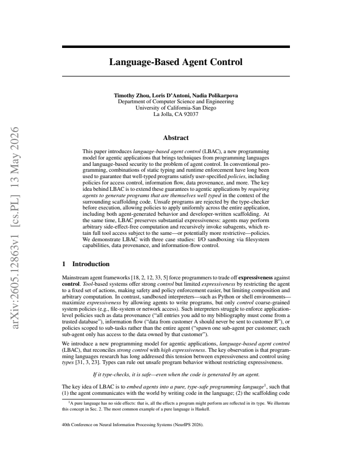 First page