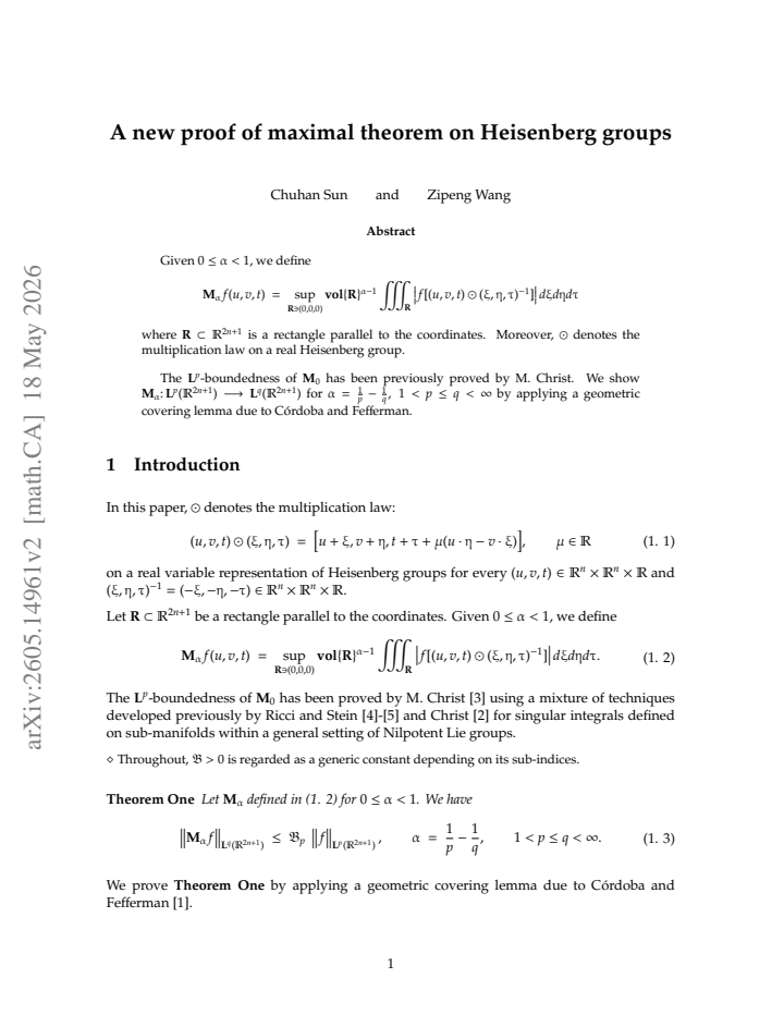 First page