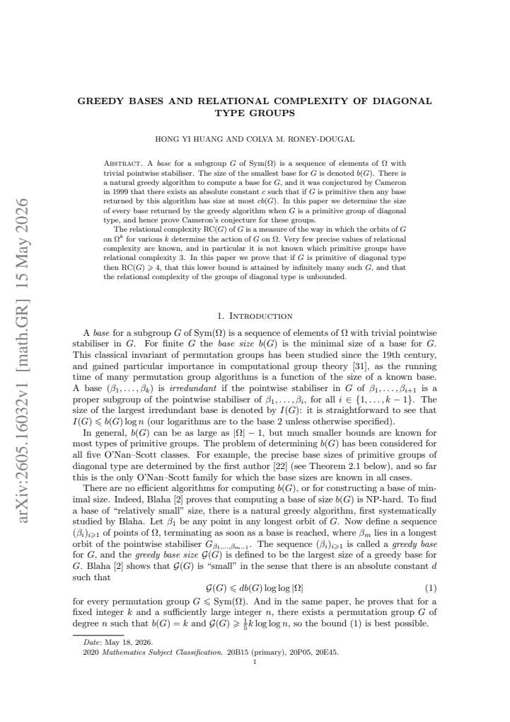 First page