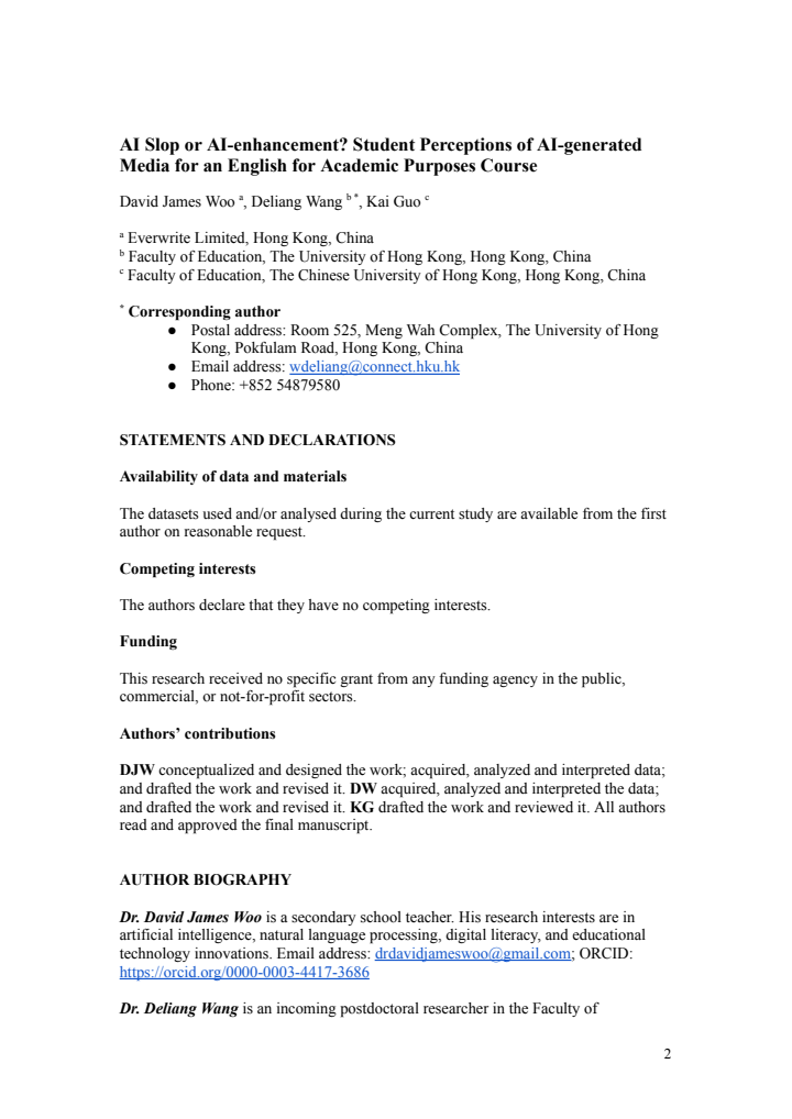 First page