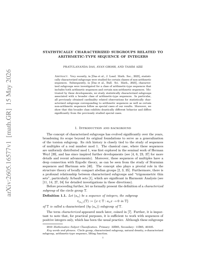 First page