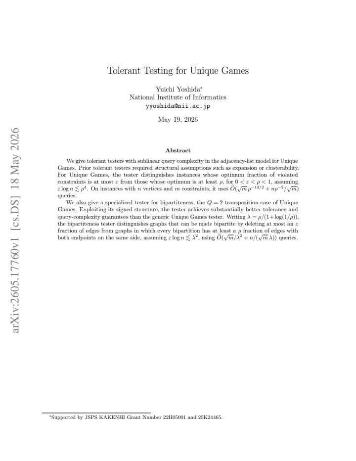 First page