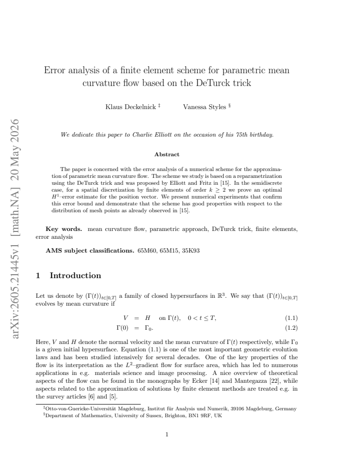 First page