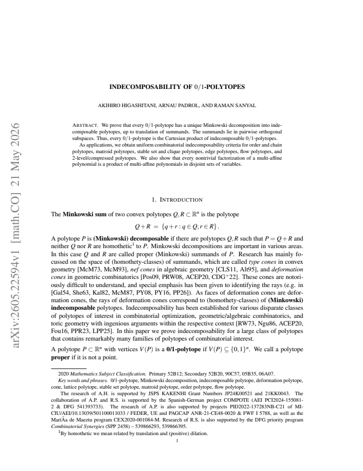 First page
