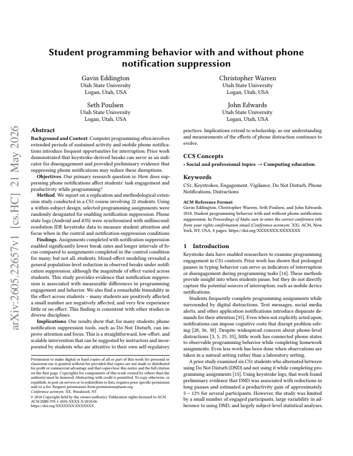 First page