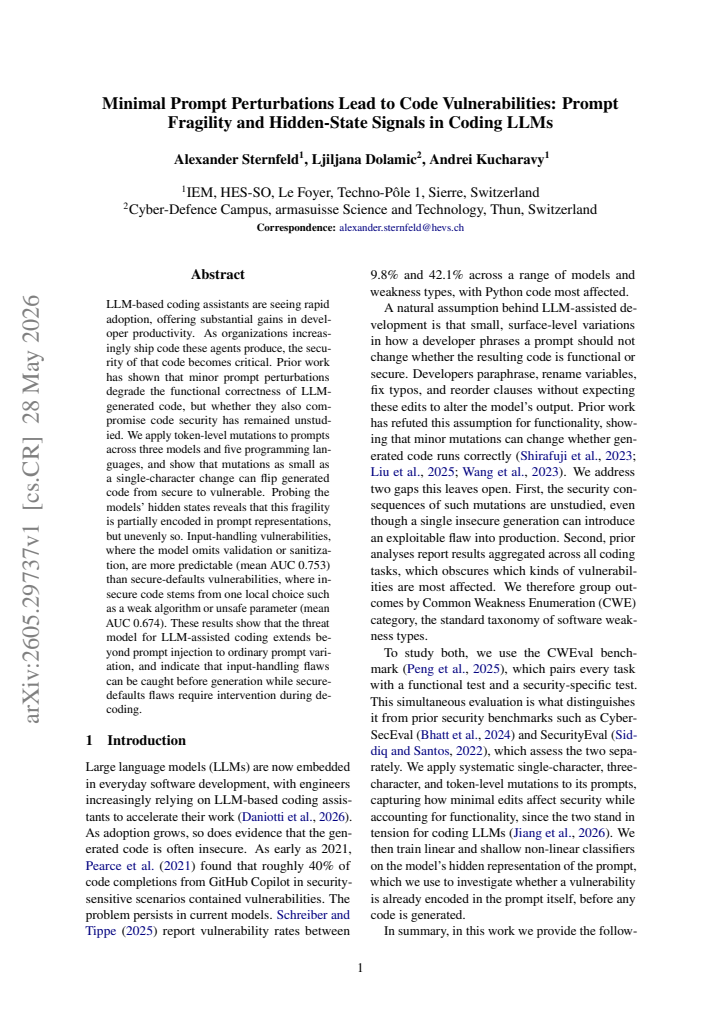 First page