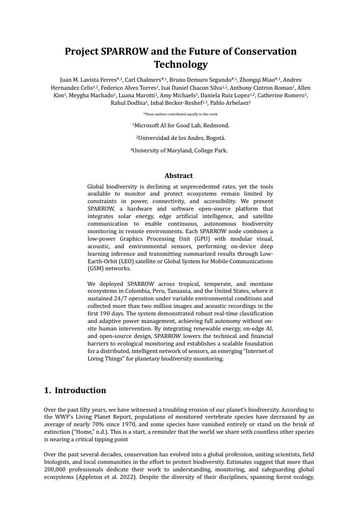 First page