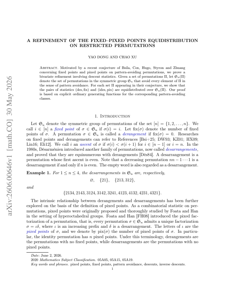 First page