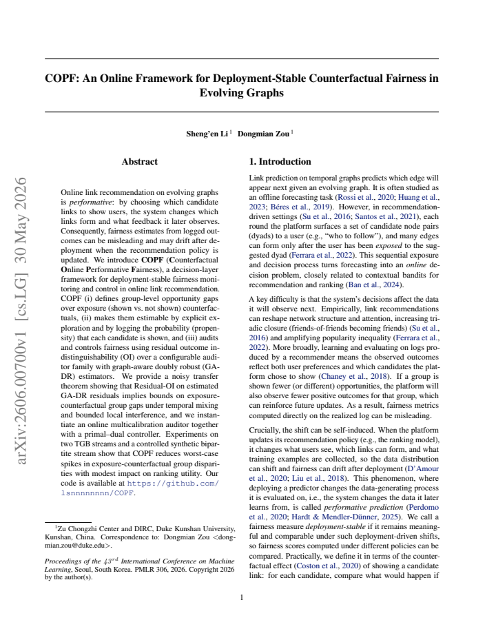First page