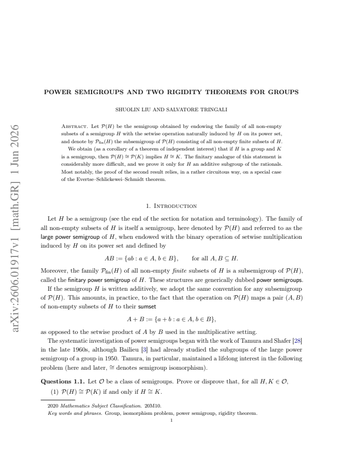 First page