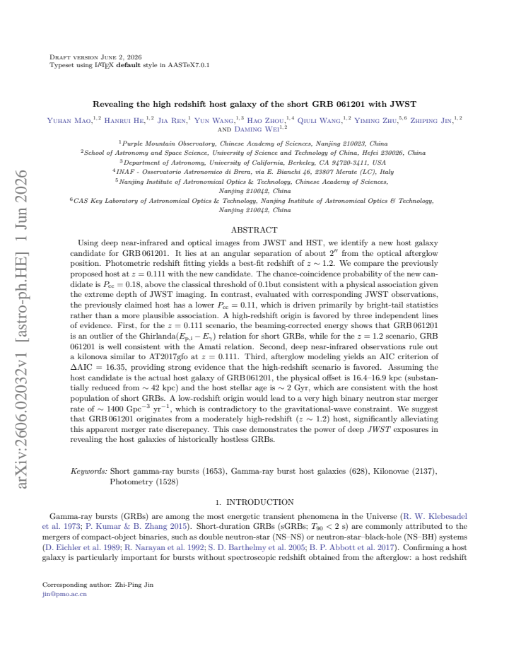First page