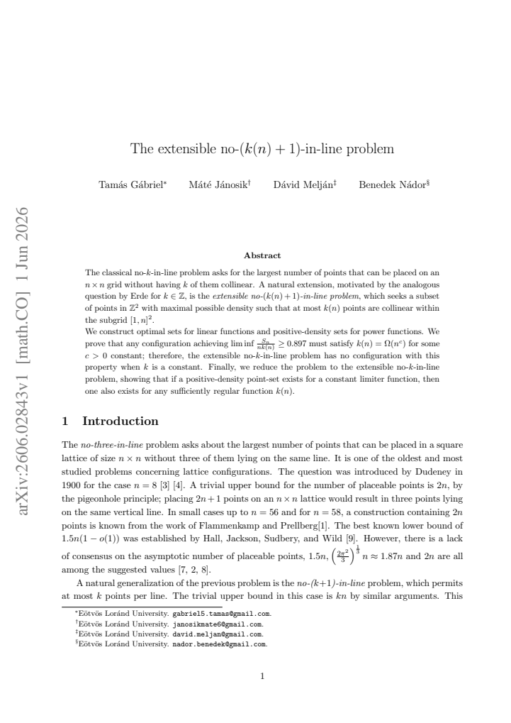 First page