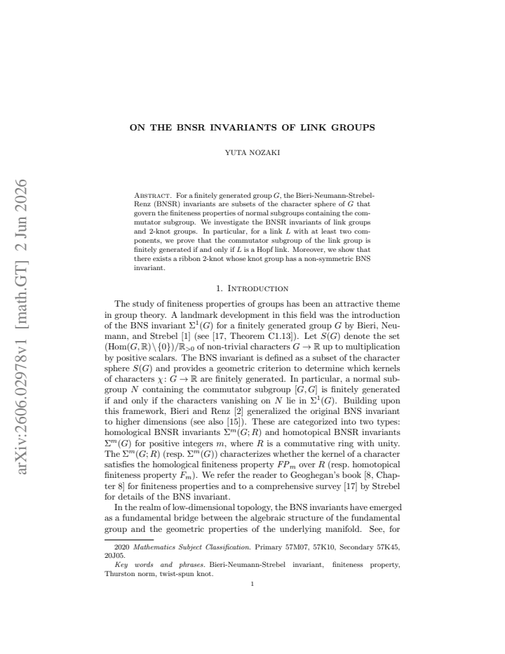 First page