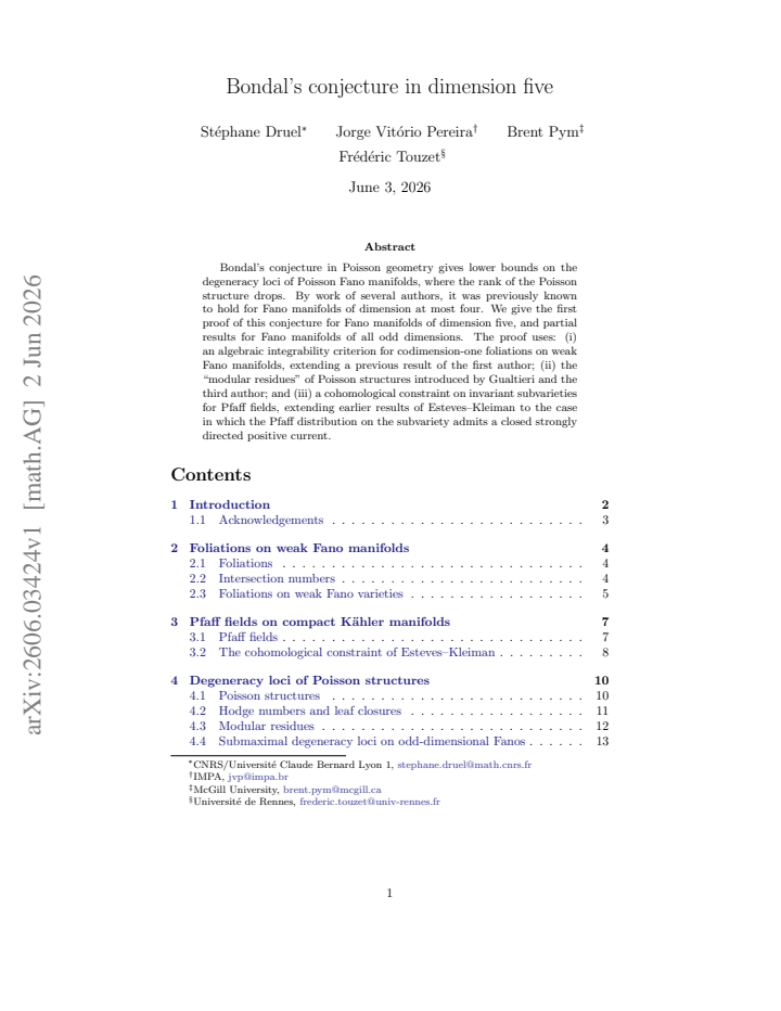First page