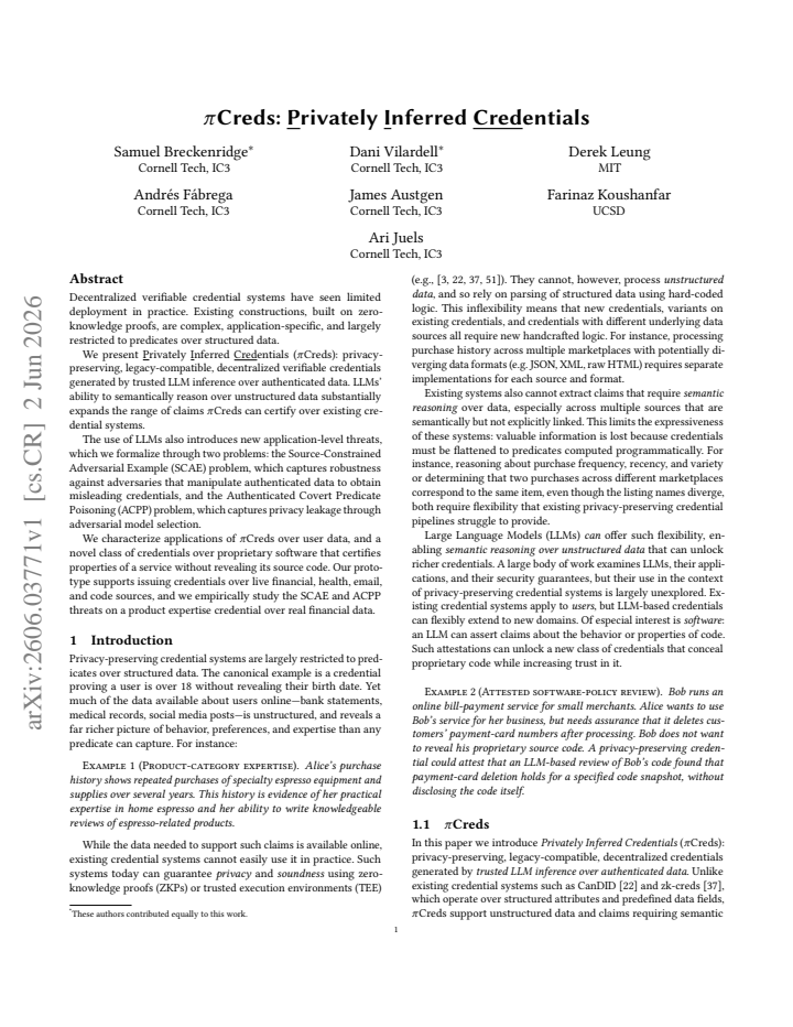 First page