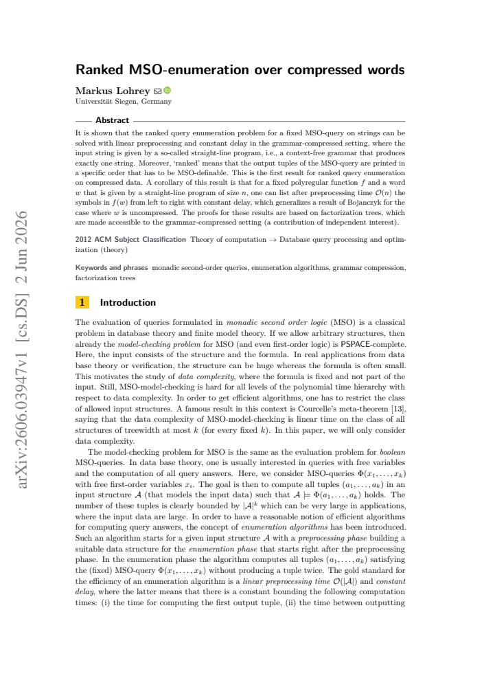 First page