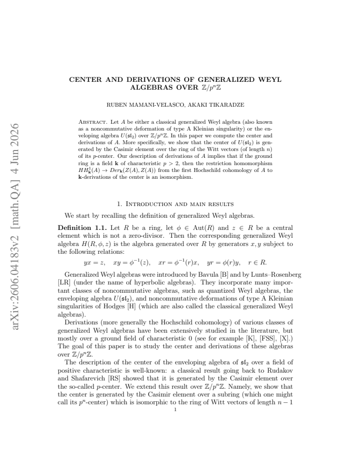 First page
